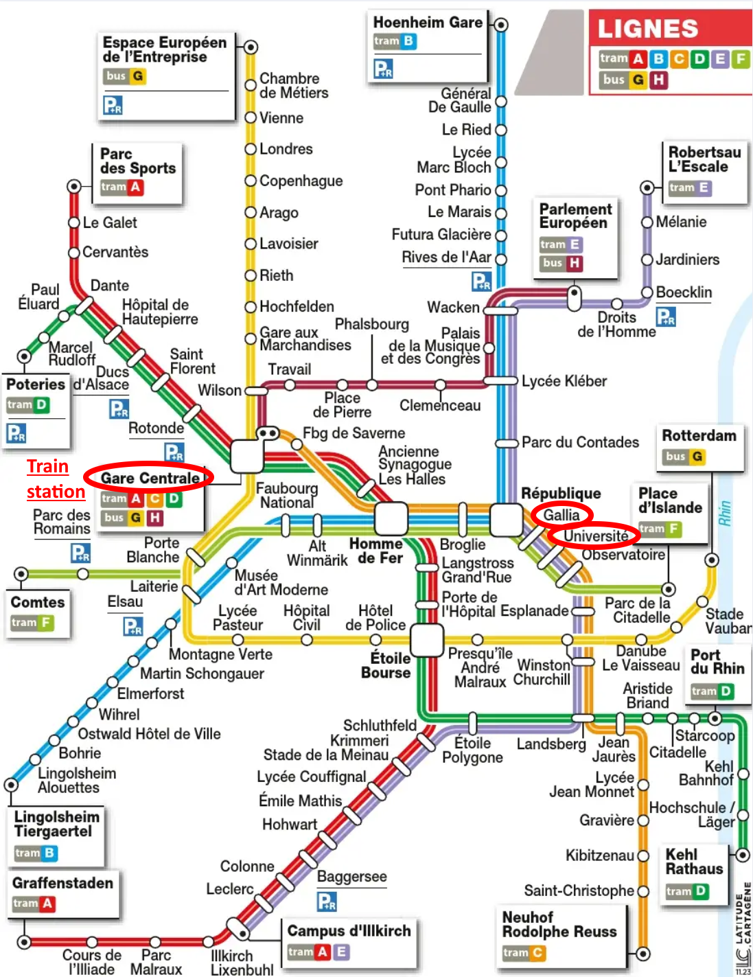 Tram map